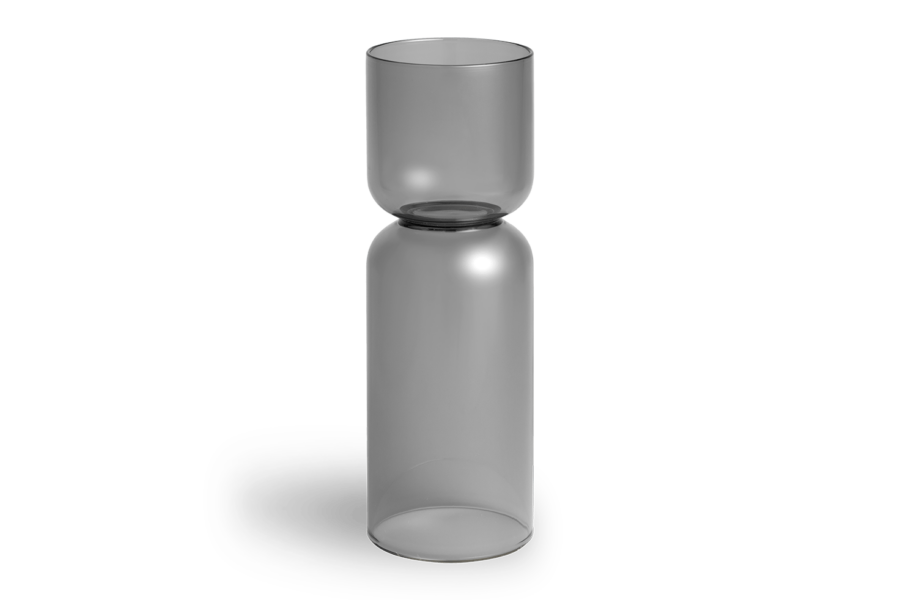 Ваза-подсвечник Transparent Black/Графитово-черный