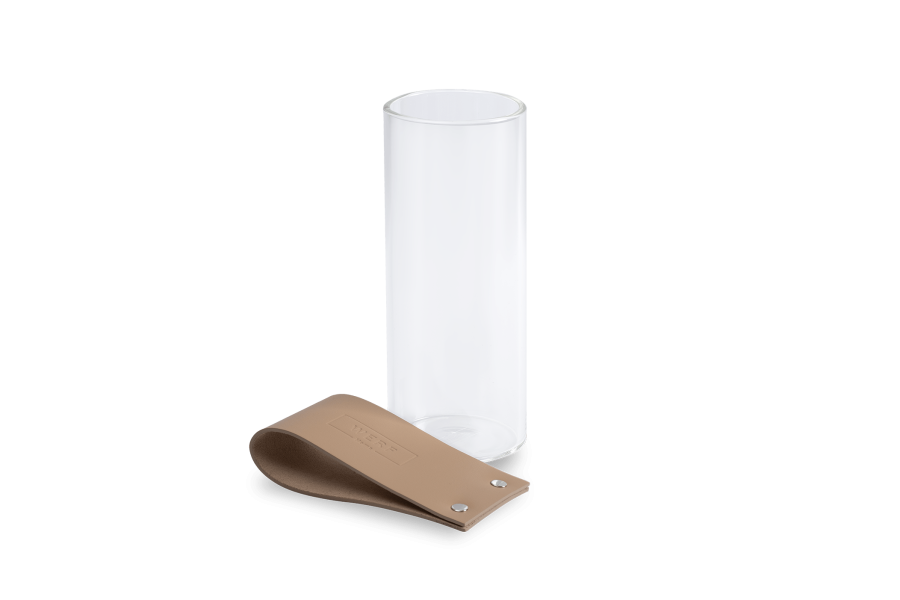 Холдер кожаный для подсвечника "Тепло" Caramel - Image 4