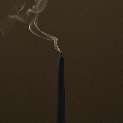 Свечи конусные черные 30 см набор 5 шт