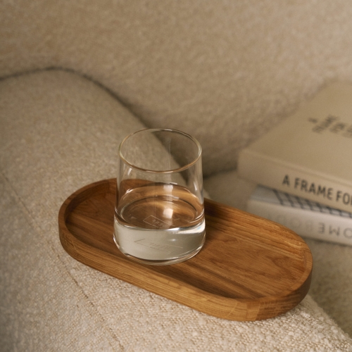 Поднос деревянный дуб овальный 24*12 см