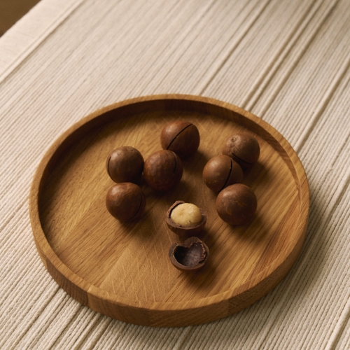 Поднос деревянный дуб круглый S 18 см