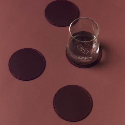 Коустер SUN Nord bordo (комплект 4 шт)