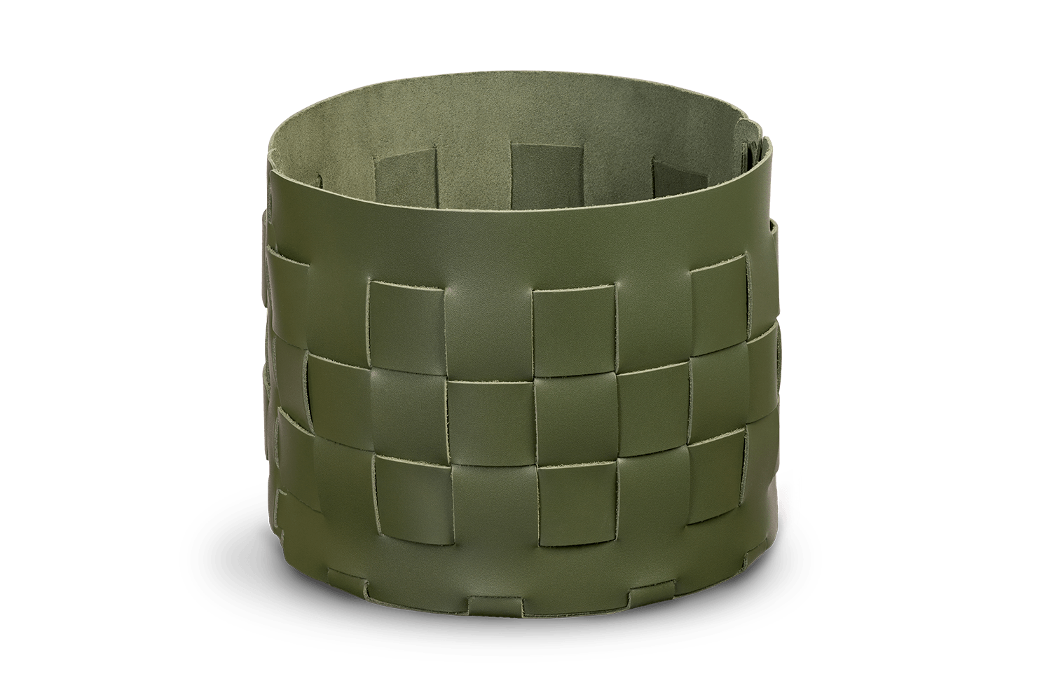 Корзина кожаная для хранения Nest Olive - Image 3