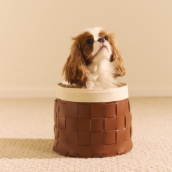 Корзина кожаная для хранения Nest Brandy