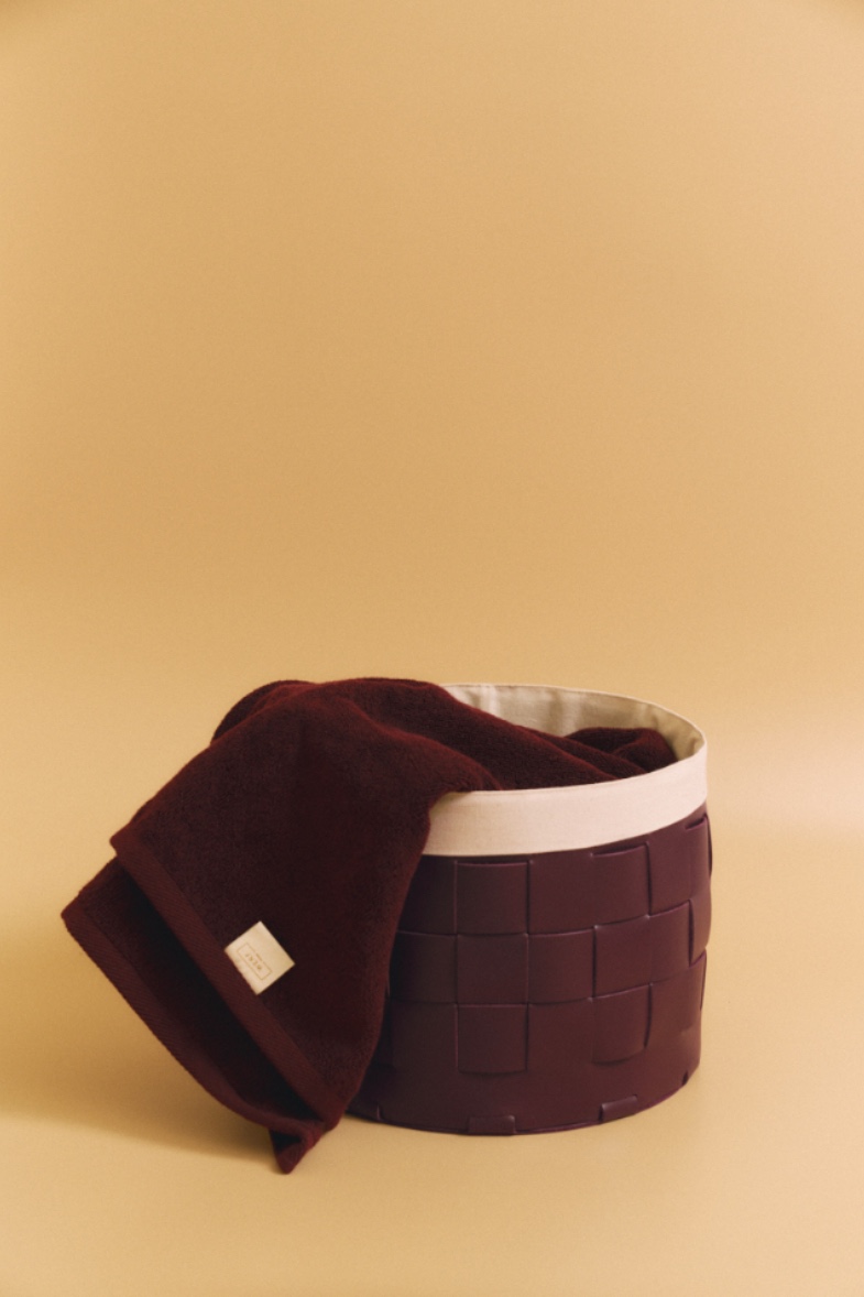 Корзина кожаная для хранения Nest Bordo - Image 7